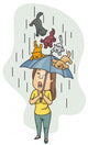 Raining Cats and Dogs Wall Decal