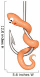 fishing hook worm Wall Decal
