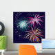 vector illustration with firework Wall Mural
