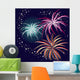 vector illustration with firework Wall Mural