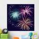 vector illustration with firework Wall Mural