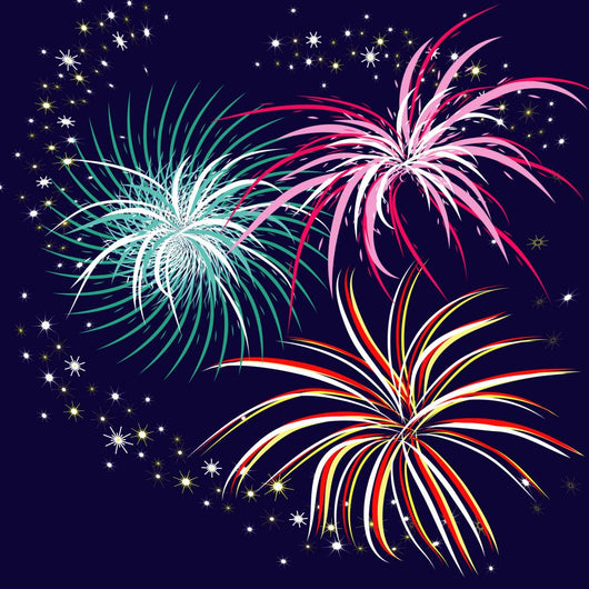 vector illustration with firework Wall Mural