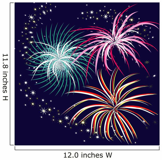 vector illustration with firework Wall Mural