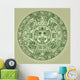 Stylized Aztec Calendar Wall Mural