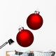 Red Christmas Balls Wall Mural