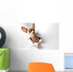 Funny little dog on white Wall Decal