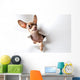 Funny little dog on white Wall Decal