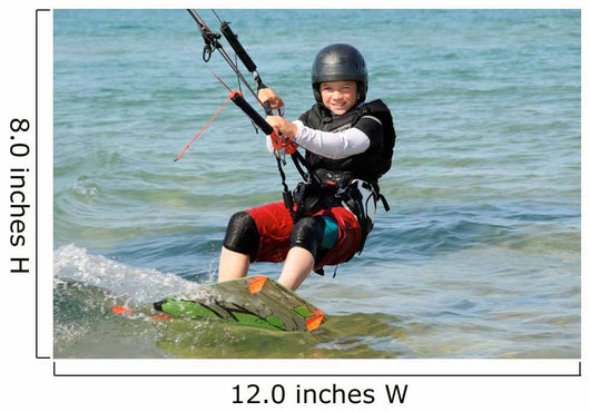 Kitesurfing with a smile Wall Mural
