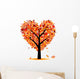 Beautiful Autumn Tree Heart Shape Wall Decal