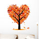 Beautiful Autumn Tree Heart Shape Wall Decal