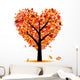 Beautiful Autumn Tree Heart Shape Wall Decal
