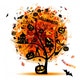 Halloween Night Tree Wall Decal