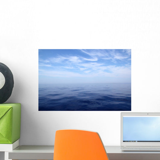 Calm sea blue water ocean sky horizon scenics Wall Mural