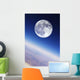 Full Moon over Earth's Wall Decal Design 1