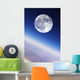 Full Moon over Earth's Wall Decal Design 1