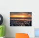 Manhattan Hudson River Sunset Wall Mural