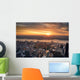 Manhattan Hudson River Sunset Wall Mural