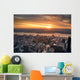 Manhattan Hudson River Sunset Wall Mural