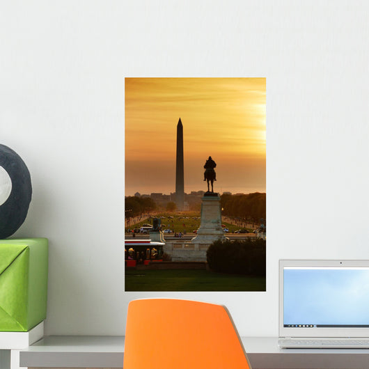 National Mall Sunset Washington DC Wall Mural