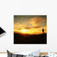 Man Silhouette Sunset Wall Decal Design 2