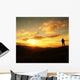 Man Silhouette Sunset Wall Decal Design 2