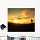 Man Silhouette Sunset Wall Decal Design 2