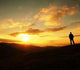 Man Silhouette Sunset Wall Decal Design 2