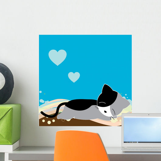 Cute Cat Wall Mural