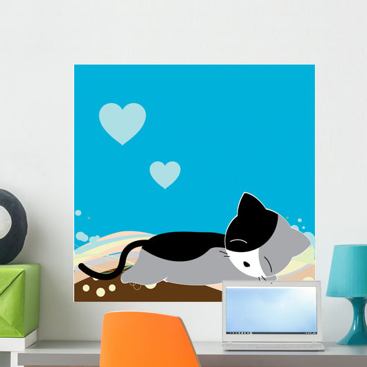Cute Cat Wall Mural