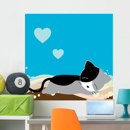 Cute Cat Wall Mural