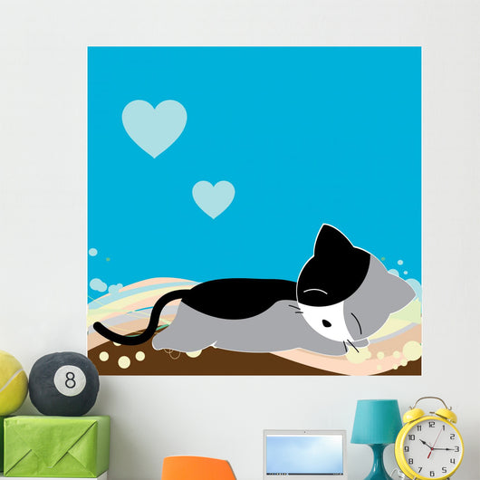 Cute Cat Wall Mural