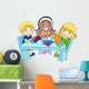 Kids Making Paper Cutouts Wall Mural