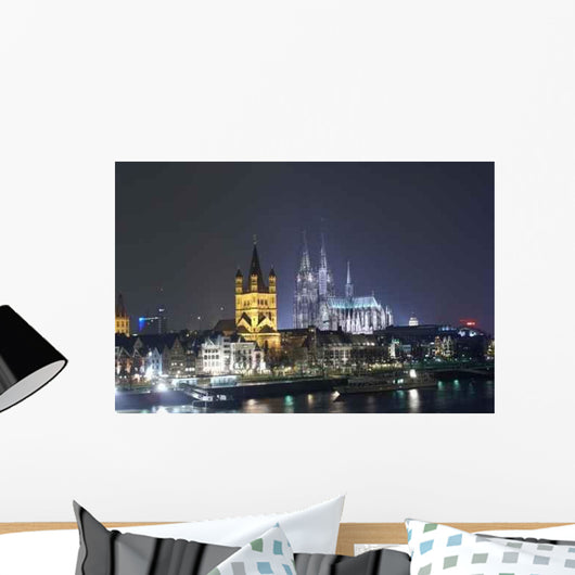 Koln Bei Nacht Wall Decal