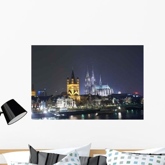 Koln Bei Nacht Wall Decal