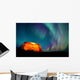 Tent and Northern Lights Wall Mural
