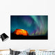Tent and Northern Lights Wall Mural