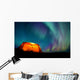 Tent and Northern Lights Wall Mural