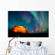 Tent and Northern Lights Wall Mural