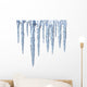 Icicles on White Background - Square Format Wall Decal