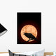 Crow Croaks Against a Full Moon Wall Mural