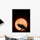 Crow Croaks Against a Full Moon Wall Mural