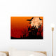 Halloween Background With Haunted House Wall Mural