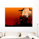 Halloween Background With Haunted House Wall Mural
