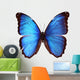 Blue Morpho Butterfly Morpho Godarti Wall Decal