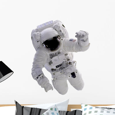 Floating Astronaut Wall Decal shown on a wall