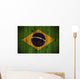 Wooden Brazil flag Wall Mural