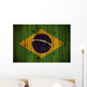 Wooden Brazil flag Wall Mural
