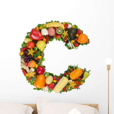 Alphabet Health C Wall Decal shown on a wall