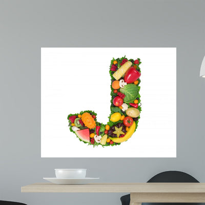 Healthy Letter J Wall Decal shown on a wall