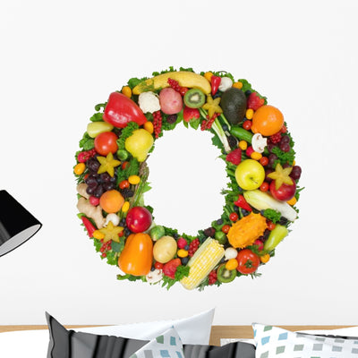 Alphabet Health O Wall Decal shown on a wall